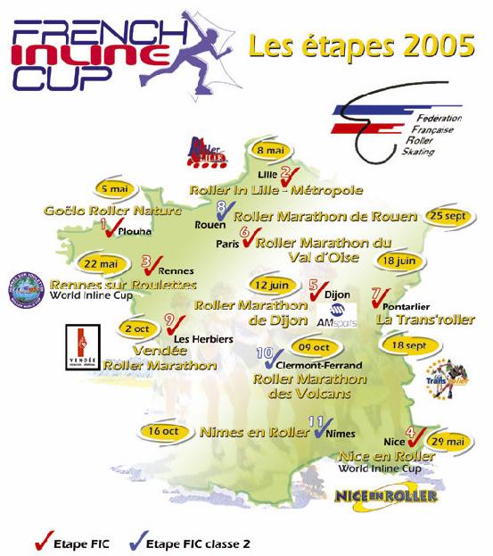 Carte de la French Inline Cup 2005
