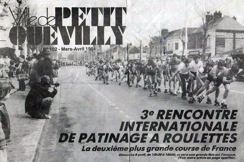Course de roller à Petit Quevilly en 1984