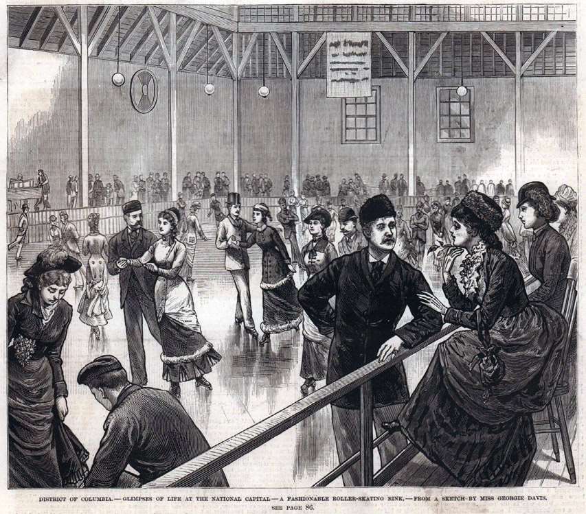 Le Skating rink Columbia de Washington DC en 1880