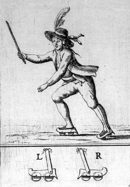 Un patineur relie Scheveningen à La Haye en 1790 - Source : (c) 2002 - Collectie Atlas Van Stolk - Mémoire des Pays-Bas