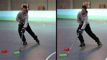 Apprendre à faire un virage brusque en roller-hockey